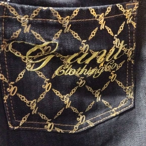 G-Unit Y2K Embroidered High Rise Flare Bottom Vintage Denim Jeans - Picture 4 of 15